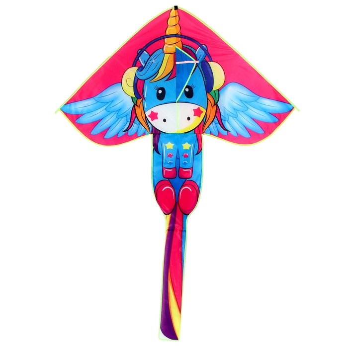 Воздушный змей «Единорожек», цвета МИКС Воздушный змей «Единорожек», цвета МИКС