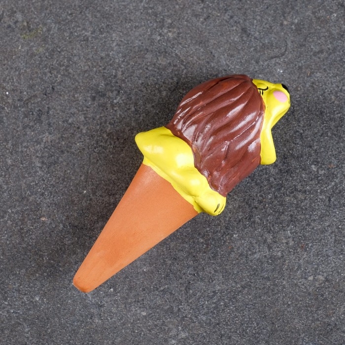 Ороситель Ороситель "Львёнок" для комнатных и садовых растений, жёлтый, Кунгурская керамика, 0.2л, 6см