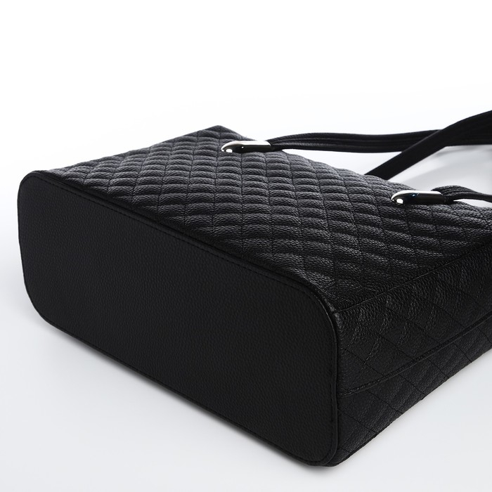 Сумка женская TEXTURA, тоут, средний размер, цвет чёрный