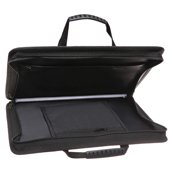 Папка с ручками текстильная, А4, 365 х 260 х 50 мм, 2С13 "Тихвин", каркасная, "Пиксели"