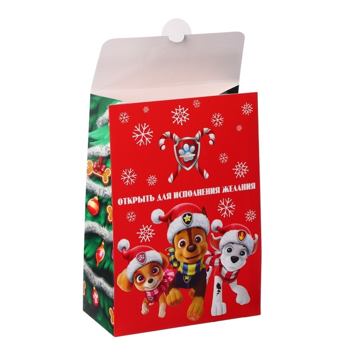 Коробка подарочная складная Коробка подарочная складная "Новогодняя почта", 20х28х10 см, Щенячий патруль