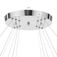 Люстра BayerLux 59913/3 LED 114Вт 4000К серебро 71х71х2-82 см Люстра BayerLux 59913/3 LED 114Вт 4000К серебро 71х71х2-82 см