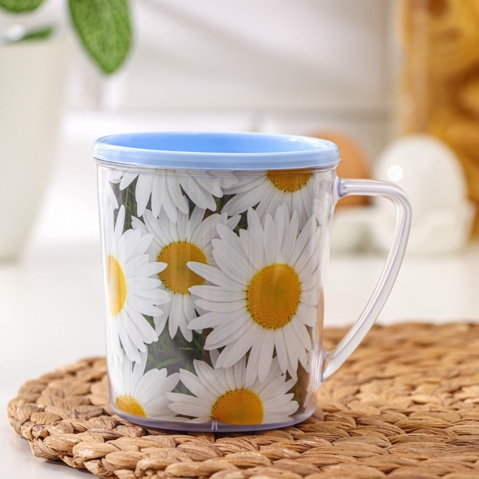 Термокружка пластиковая «Соцветие», 400 мл, МИКС