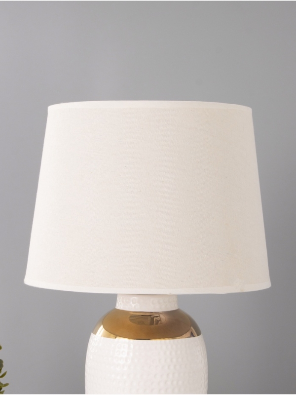 Настольная лампа Настольная лампа "Бабл" 1х15Вт Е14 белый/золото 28х28х44см