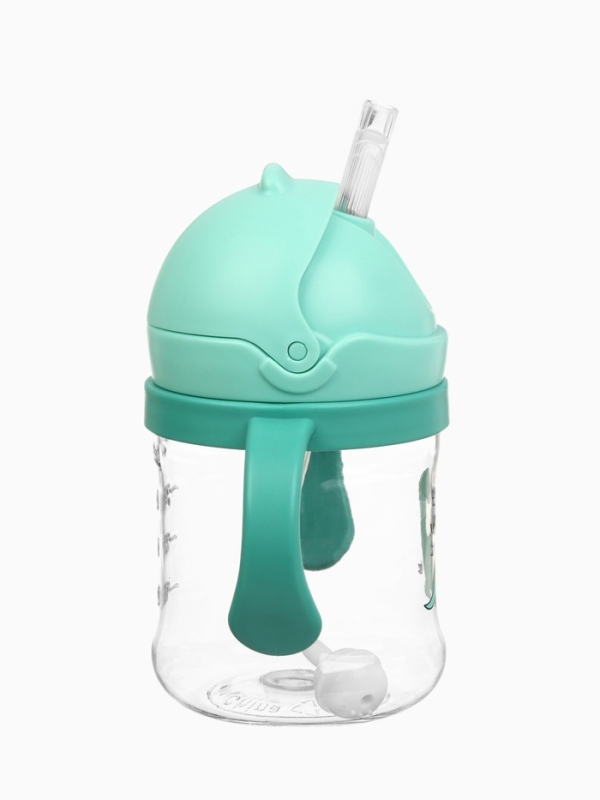Mum&Baby, Поильник- непроливайка с трубочкой, дракоша, бирюзовый SL-07275B