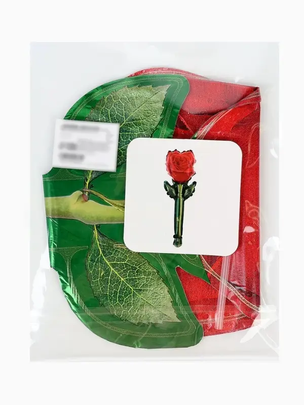 Воздушный шар фольгированный 18" &laquo;Роза&raquo;, красный, набор 5 шт.