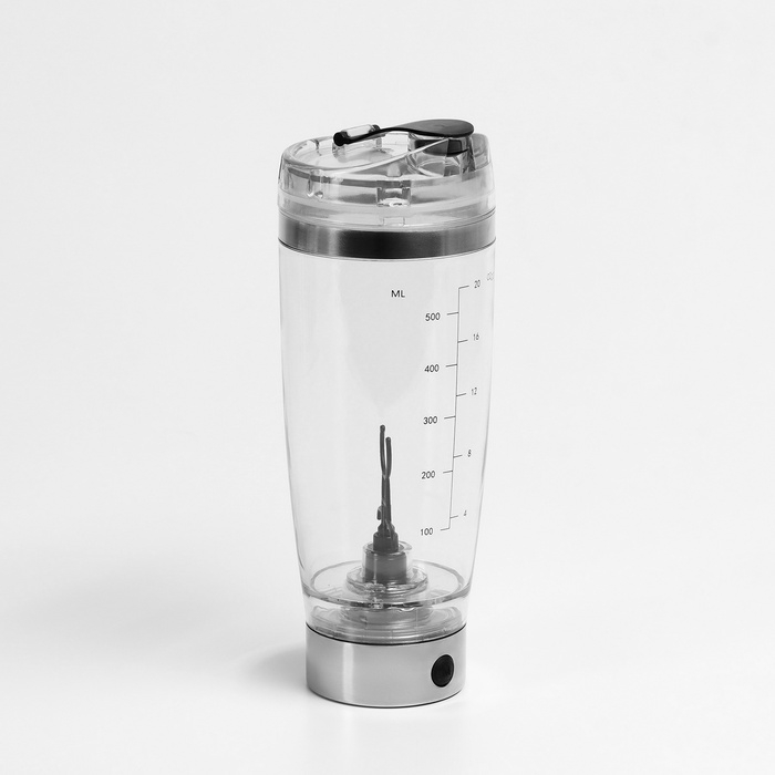 Шейкер спортивный для коктейлей и протеина, электрический, 600 мл, 23 х 8.5 х 6 см, 800 мАч 107894 Шейкер спортивный для коктейлей и протеина, электрический, 600 мл, 23 х 8.5 х 6 см, 800 мАч 107894