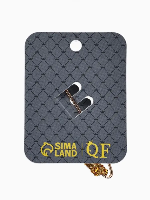 Булавка &laquo;Вечеринка&raquo;, стразы, 7 см, цвет золото