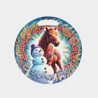 Доска разделочная сувенирная Дарим Красиво «Символ года. С новым годом», d=25.5 см, дерево, разноцветная