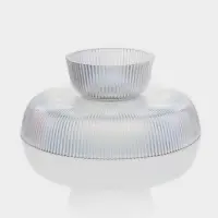 Ваза для фруктов &laquo;Камелия&raquo;, 26&times;11 см, 2 л, стекло, перламутровая