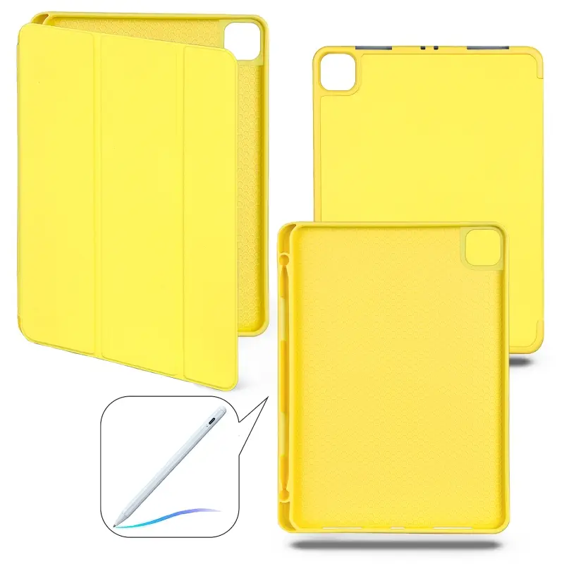 Чехол-книжка iPd Pro 12.9 (2021/2022) Smart case (Pencil) Yellow №4