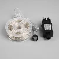 Гирлянда &laquo;Нить&raquo; 100 м роса, IP44, серебристая нить, 1000 LED, свечение мульти, 18 В