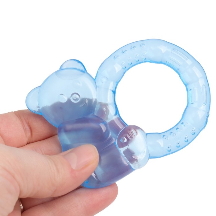 Прорезыватель охлаждающий с водой Крошка Я «Мишка с колечком», цвет МИКС