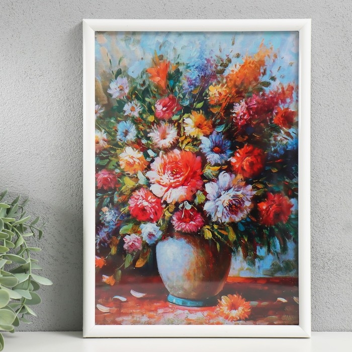 Фоторамка формат А4 21х30 см  45-b (Ф) белая (пластиковый экран)