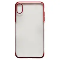 Чехол Iph XS Max Baseus Glitter Case с рамкой красный