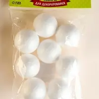 Шар из пенопласта 8 шт., d=5 см