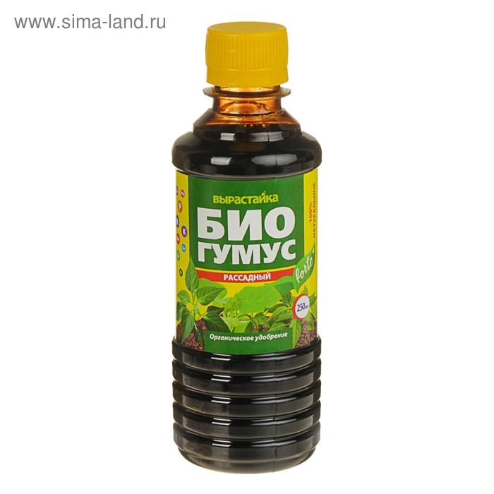 Удобрение комплексное Биогумус для рассады Вырастайка, 0,25 л Удобрение комплексное Биогумус для рассады Вырастайка, 0,25 л