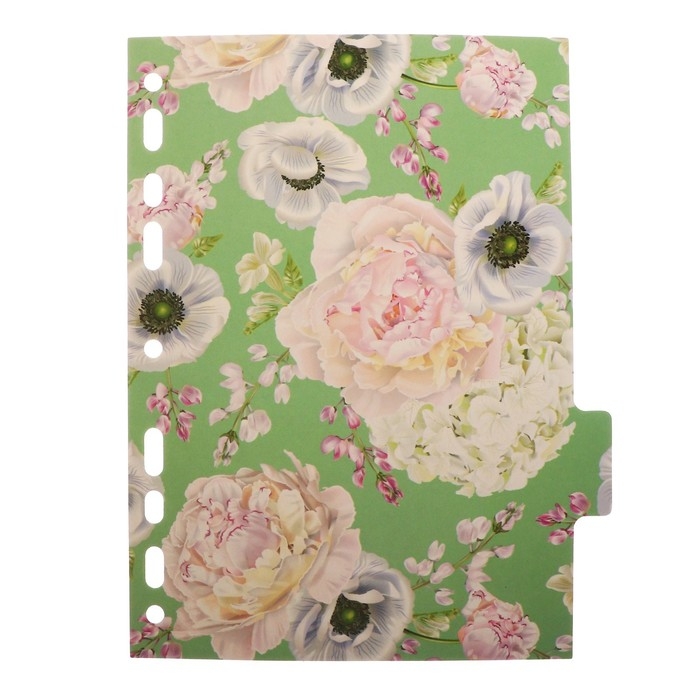 Разделитель листов A5 (210 x 165 мм) цветовой, 5 листов, Разделитель листов A5 (210 x 165 мм) цветовой, 5 листов, "deVENTE. Bloom Garden" ламинированный мелованный картон 210 гр, с рисунком, индивидуальная упаковка