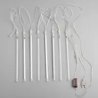 Гирлянда &laquo;Сосульки&raquo; 2.5&times;0.3 м, IP65, прозрачная нить, 192 LED, свечение белое с эффектом стекания, 12 В