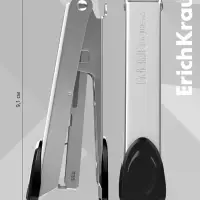 Степлер ErichKrause № 10, до 15 листов, встроенный антистеплер, серый