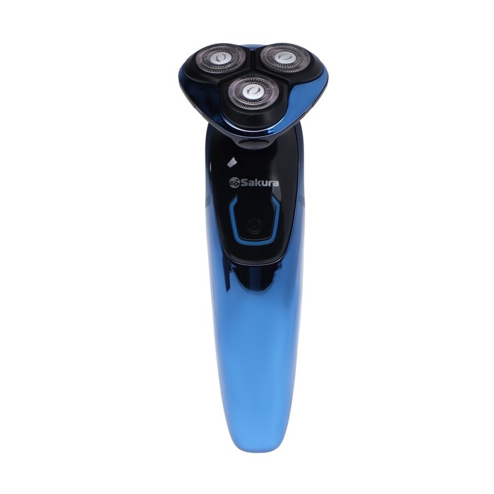 Электробритва Sakura SA-5420BL,3 Вт, роторная, 3 головки, сухое/влажное бритьё, триммер, АКБ Электробритва Sakura SA-5420BL,3 Вт, роторная, 3 головки, сухое/влажное бритьё, триммер, АКБ