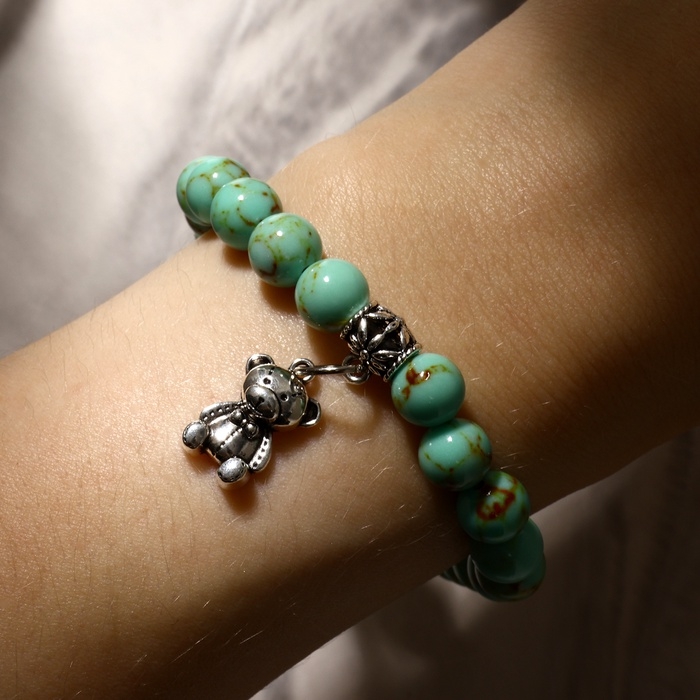 Браслет с подвеской МИКС шар №8 «Старая Бирюза» Браслет с подвеской МИКС шар №8 «Старая Бирюза»