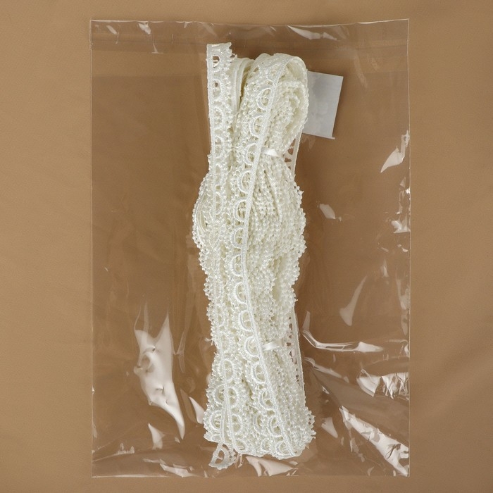 Кружево гипюровое, 13 мм × 11 ± 1 м, цвет айфори Кружево гипюровое, 13 мм × 11 ± 1 м, цвет айфори