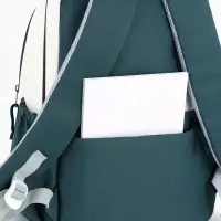 Рюкзак для девочки, для ручной клади, повседневный, с кошельком, 32&times;14&times;46 см, зелёный