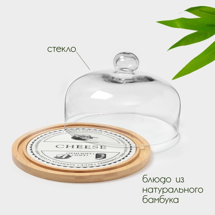 Блюдо с крышкой BellaTenero «Сыр», d=25 см