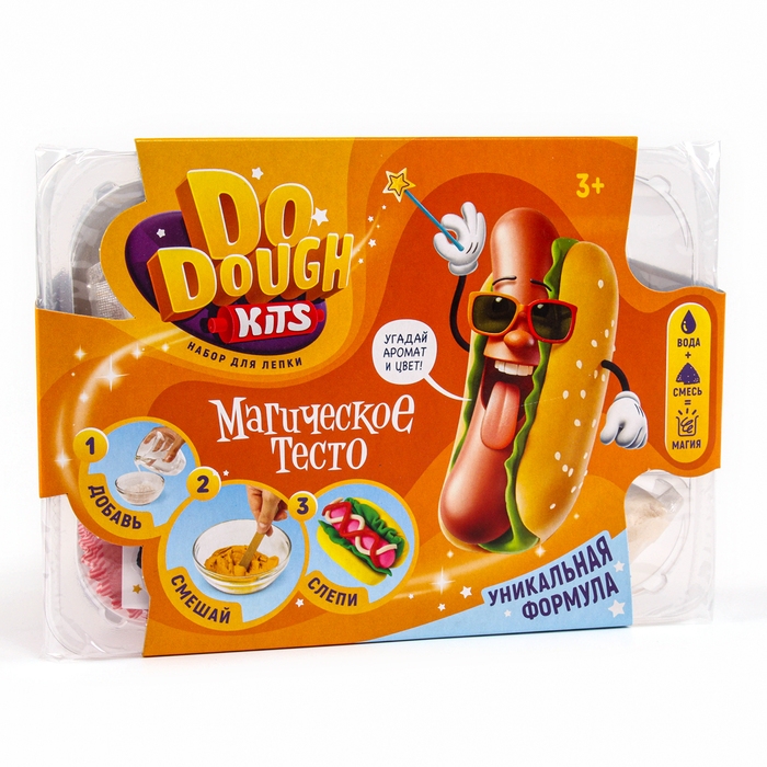Игрушка в наборе тесто сухое «DO DOUGH kits. Хот-дог» Игрушка в наборе тесто сухое «DO DOUGH kits. Хот-дог»