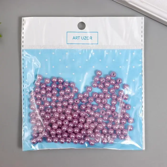Бусины для творчества пластик Бусины для творчества пластик "Японский розовый" набор 200 шт d=0,6 см