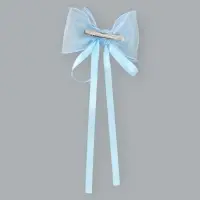 Бант для волос на заколке с лентами, голубой, Холодное сердце