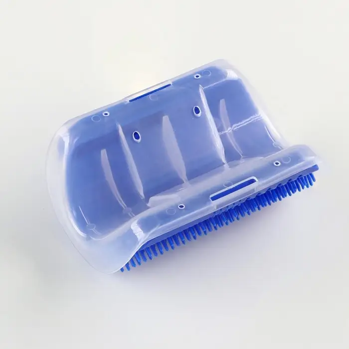 Массажёр - чесалка на угол, размер S, 13.5&times;9&times;5 см, с кошачьей мятой, синий