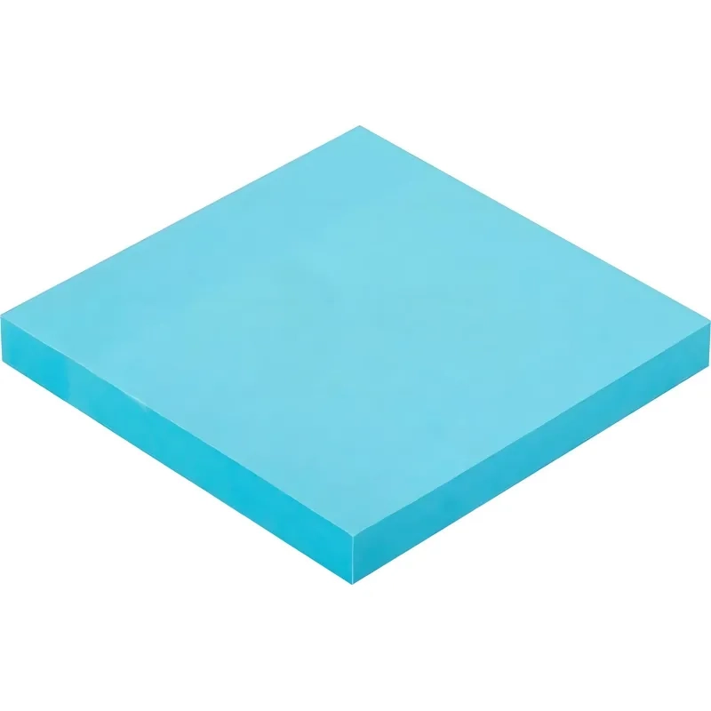 Стикеры с клеев. краем 76х76, неон, голубой  100л