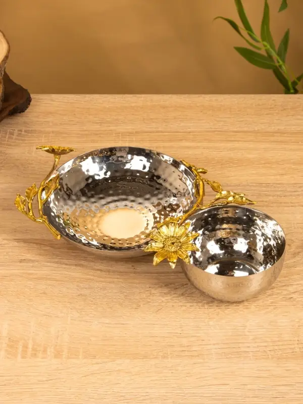 Менажница "Лето" 27х16х7 см, нержавеющая сталь