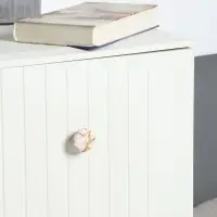 Ручка-кнопка CAPPIO ART Ceramics 011, d=38 мм, керамическая, белая с текстурой