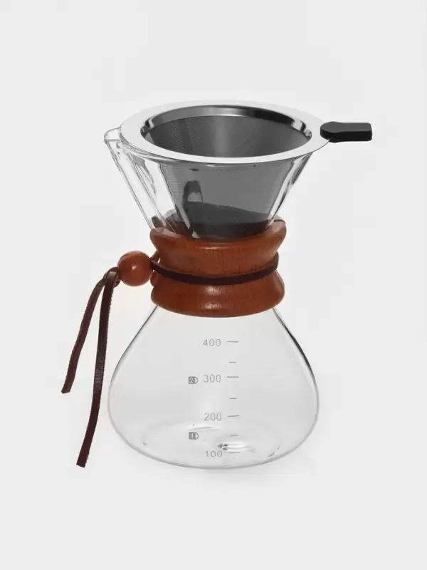 Кофеварка кемекс для кофе Magistro &laquo;Колумб&raquo;, 400 мл, 13&times;11&times;17 см, стекло, прозрачная