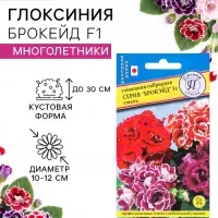 Семена цветов Глоксиния &laquo;Брокэйд&raquo;, F1, 5 шт., &laquo;Престиж семена&raquo;
