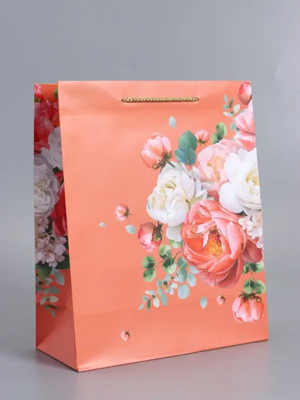 Пакет подарочный ламинированный "Нежность" 26 х 12 х 32 см