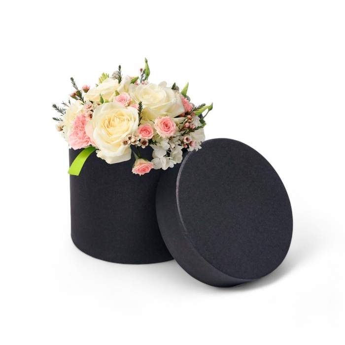 Шляпная коробка, черная, 15 х 15 см Шляпная коробка, черная, 15 х 15 см