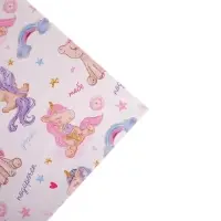 Бумага упаковочная глянцевая двухсторонняя «Единорожки», 70 х 100 см