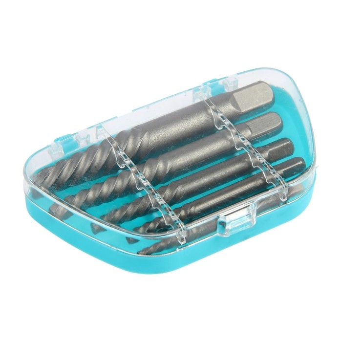 Набор экстракторов ТУНДРА, 5 шт., 45 сталь, крупная левая резьба, диапазон М3-М18 Набор экстракторов ТУНДРА, 5 шт., 45 сталь, крупная левая резьба, диапазон М3-М18