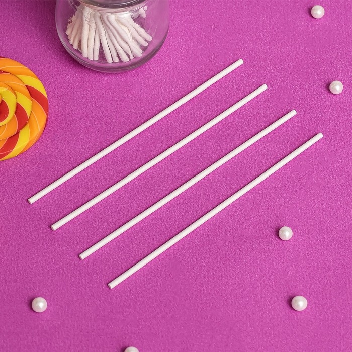 Набор палочек для леденцов  Набор палочек для леденцов "Кондимир", ⌀0,3 см, длина 15 см, 50 шт