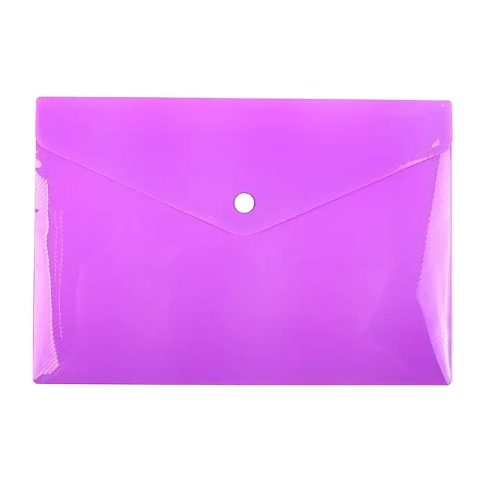 Папка-конверт на кнопке Calligrata, А5, 180 мкм, рифлёная, МИКС