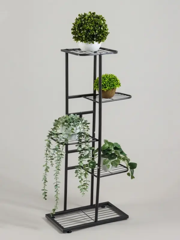 Подставка для цветов Greengo, 5 полок, 44&times;22&times;95 см, напольная, металл, тёмно-серая