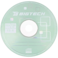 Носители информации Bigtech YCDRB001 CD-R 700 МБ/52х/100шт/уп cake box