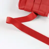 Резинка для бретелей, блестящая, 15 мм, 10&plusmn;0.5 м, красная