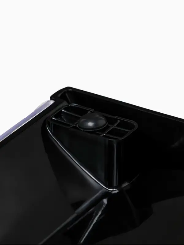 Монетница двухкомпонентная, с местом для рекламной вставки, 16.3&times;19.3&times;2.5 см, чёрная