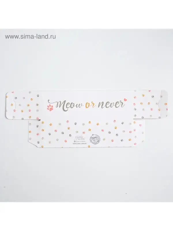 Коробка для макарун кондитерская, упаковка &laquo;Meow or never&raquo;, 18 х 5,5 х 5,5 см