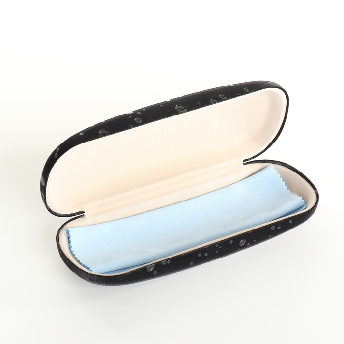 Футляр для очков на хлопушке, длина 16 см, цвет чёрный Футляр для очков на хлопушке, длина 16 см, цвет чёрный